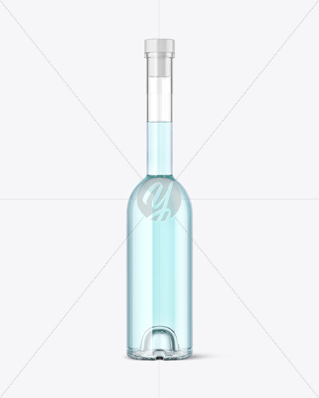 Сlear Glass Liquor Bottle Mockup