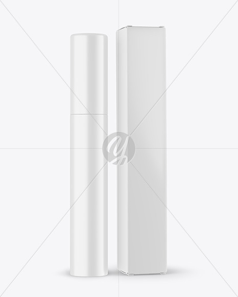 Matte Cosmetic Tube with Box Mockup