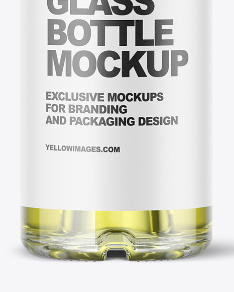 Сlear Glass Oil Bottle Mockup