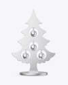 Metallic Christmas Tree Toy w/ Balls Mockup