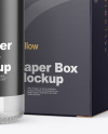 Frosted Glass Dropper Bottle w/ Paper Box Mockup