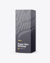 Clear Glass Dropper Oil Bottle w/ Paper Box Mockup