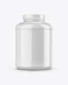 Glossy Protein Jar Mockup