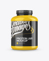 Glossy Protein Jar Mockup