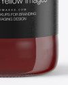 Clear Glass Bottle With Cherry Juice Mockup