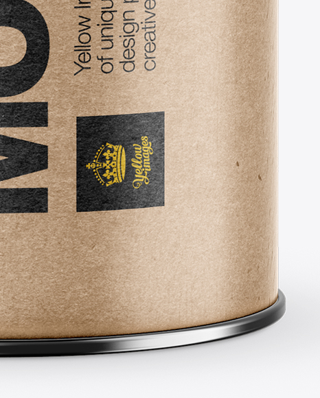 Kraft Paper Tube Mockup - Front View