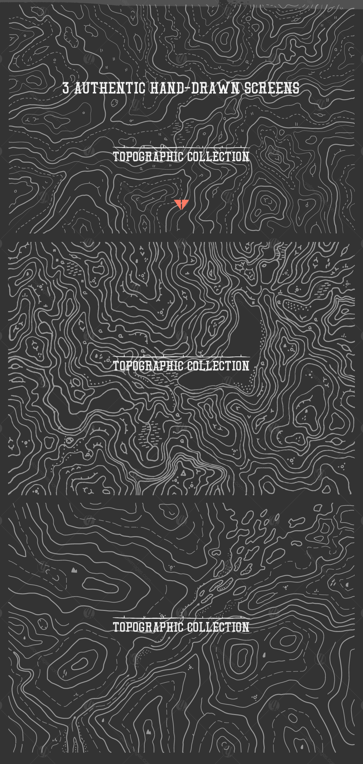 Authentic topographic illustrator collection