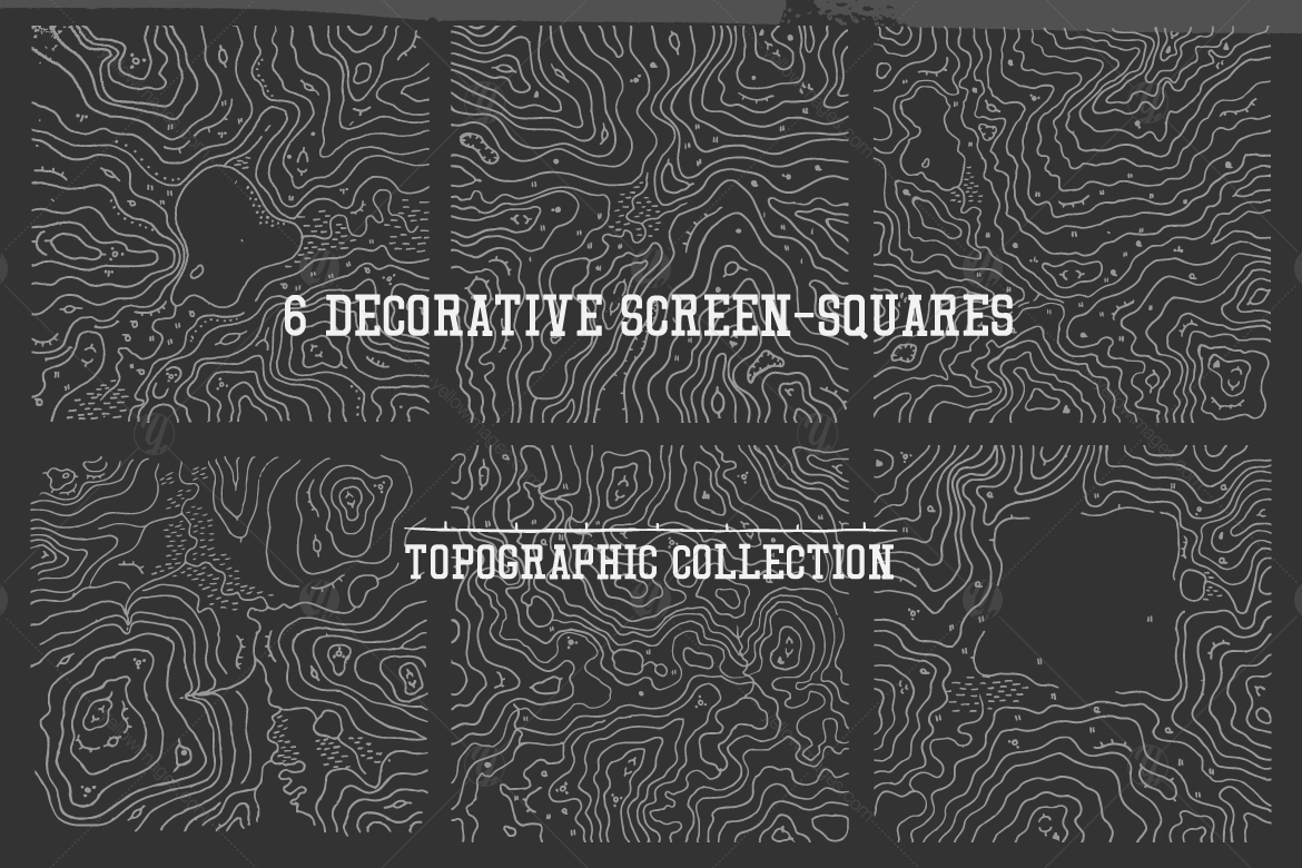 Authentic topographic illustrator collection