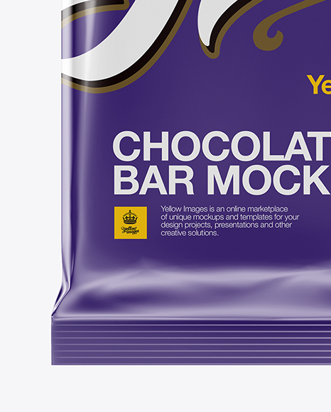 Glossy Chocolate Bar Mockup