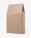 Kraft Paper Bag Mockup - Halfside View