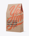 Kraft Paper Bag Mockup - Halfside View