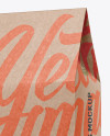 Kraft Paper Bag Mockup - Halfside View