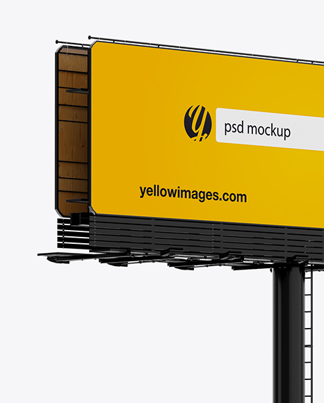 Billboard Mockup - Halfside View