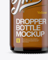 Open Amber Bottle With Dropper Mockup Open Amber Bottle With Dropper Mockup