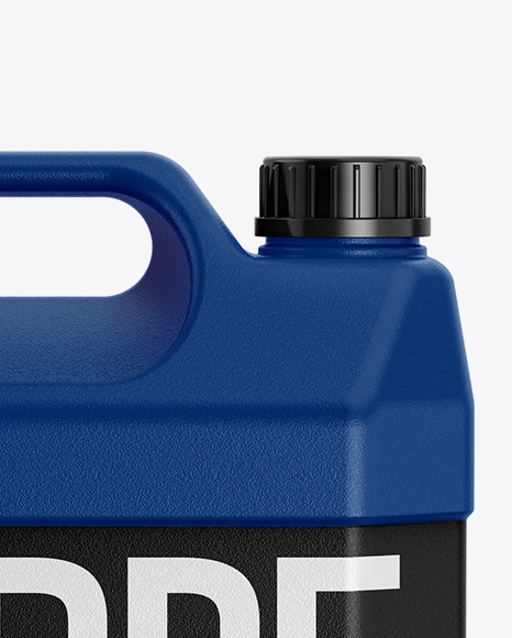 Plastic Jerrycan W/ Screw Cap Mockup - Front View