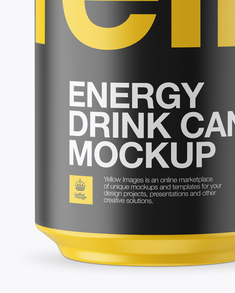 330ml Aluminium Can with Matte Finish Mockup