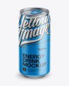 16Oz Metallic Aluminium Can Mockup (High-Angle Shot)