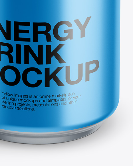 16Oz Metallic Aluminium Can Mockup (High-Angle Shot)