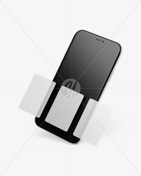 Apple iPhone 11 Pro w/ Cards Mockup