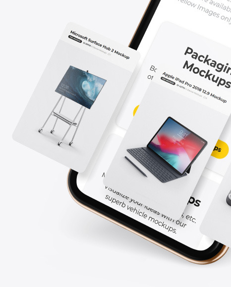 Apple iPhone 11 Pro w/ Cards Mockup