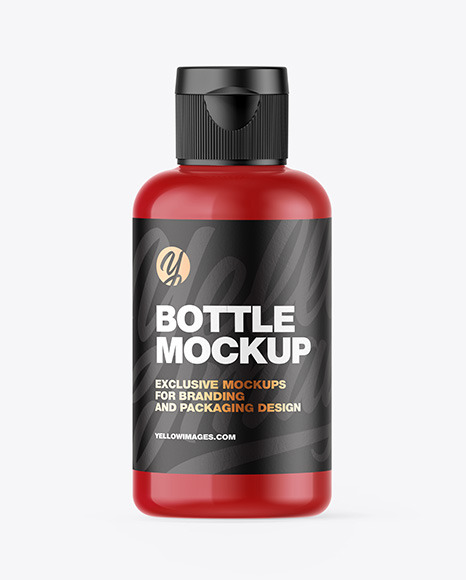 Glossy Plastic Bottle Mockup