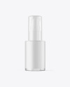 Frosted Glass Cosmetic Bottle with Pump Mockup