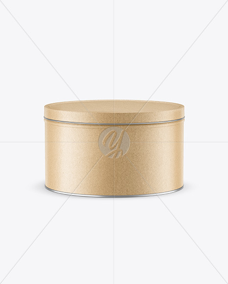 Kraft Round Tin Box Mockup