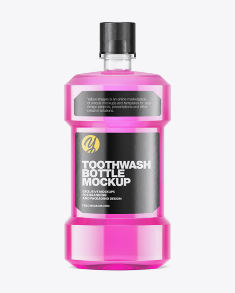 Plastic Mouthwash Bottle Mockup