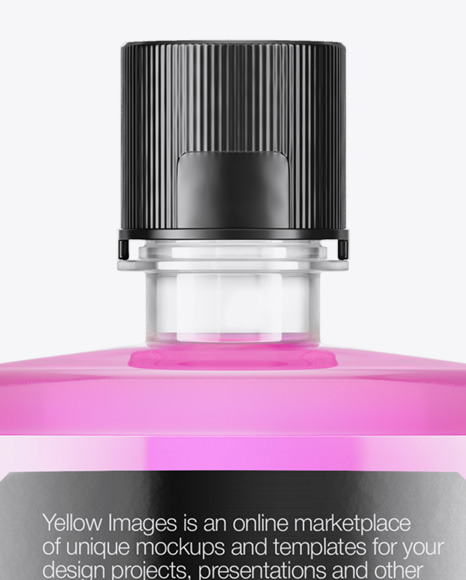 Plastic Mouthwash Bottle Mockup