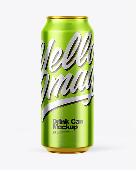 Metallic Drink Can Mockup