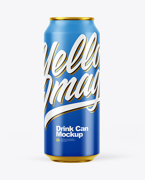 Glossy Drink Can Mockup