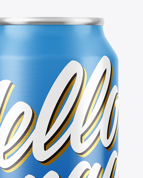 Glossy Drink Can Mockup