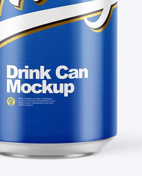 Glossy Drink Can Mockup