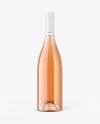 Clear Glass Bottle With Orange Wine Mockup