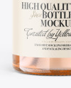 Clear Glass Bottle With Orange Wine Mockup