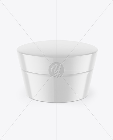 Glossy Cosmetic Jar Mockup