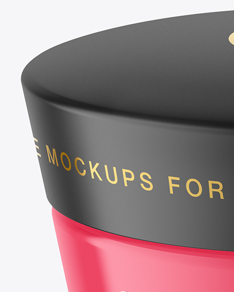 Glossy Cosmetic Jar Mockup