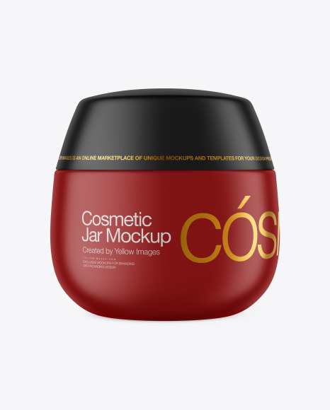 Matte Cosmetic Jar Mockup