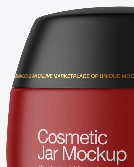 Matte Cosmetic Jar Mockup