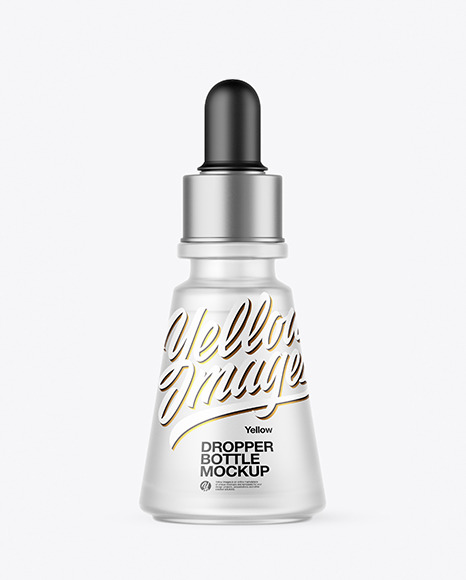 Frosted Glass Dropper Bottle Mockup