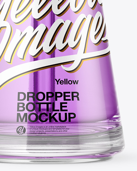 Clear Glass Dropper Bottle Mockup