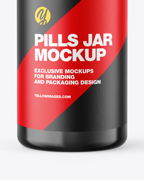 Glossy Pills Jar Mockup