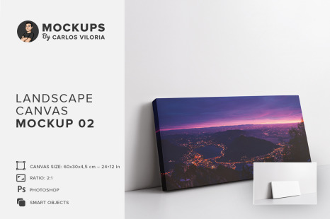 Landscape Canvas Ratio 2x1 Mockup 02 - Lienzo