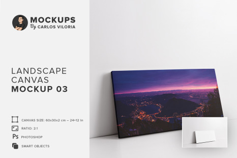 Landscape Canvas Ratio 2x1 Mockup 03 - Lienzo