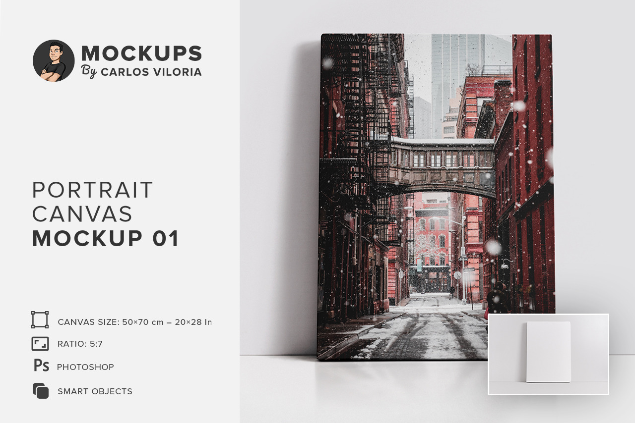 Portrait Canvas Ratio 5x7 Mockup 01