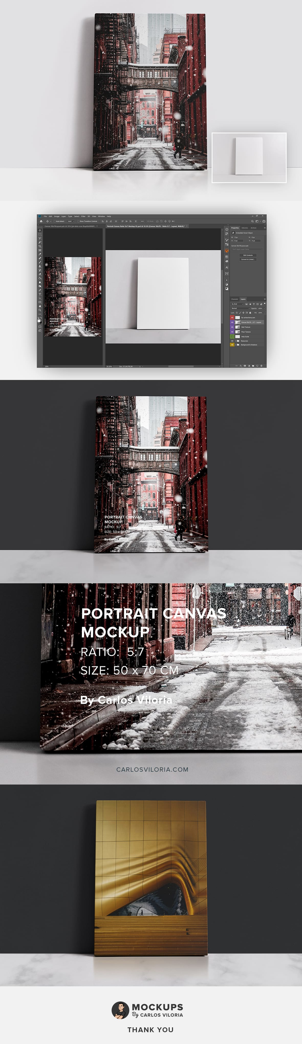 Portrait Canvas Ratio 5x7 Mockup 01