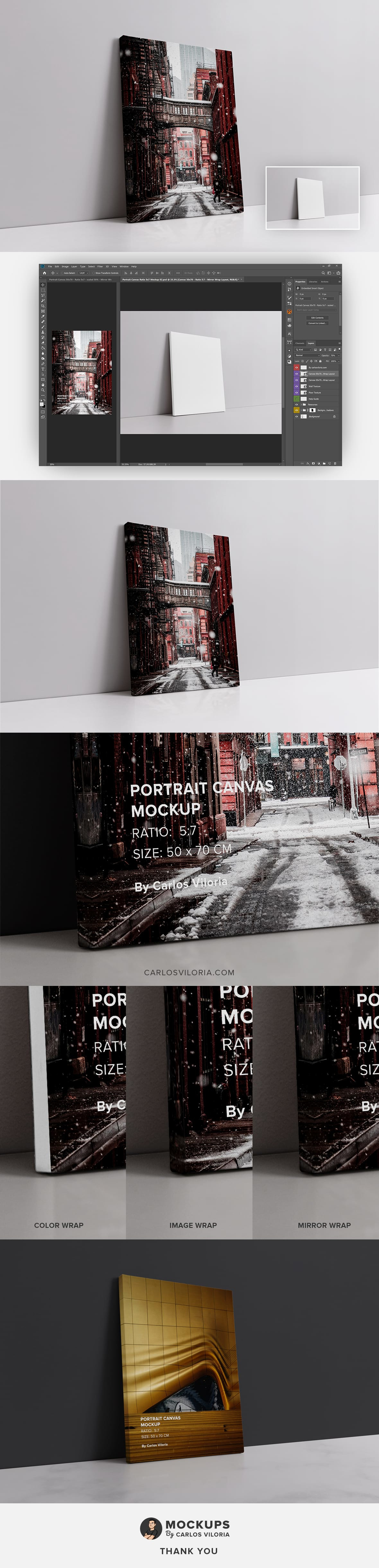 Portrait Canvas Ratio 5x7 Mockup 02