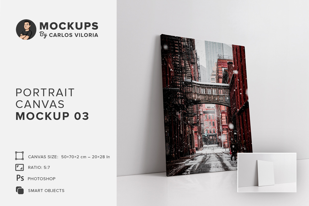 Portrait Canvas Ratio 5x7 Mockup 03