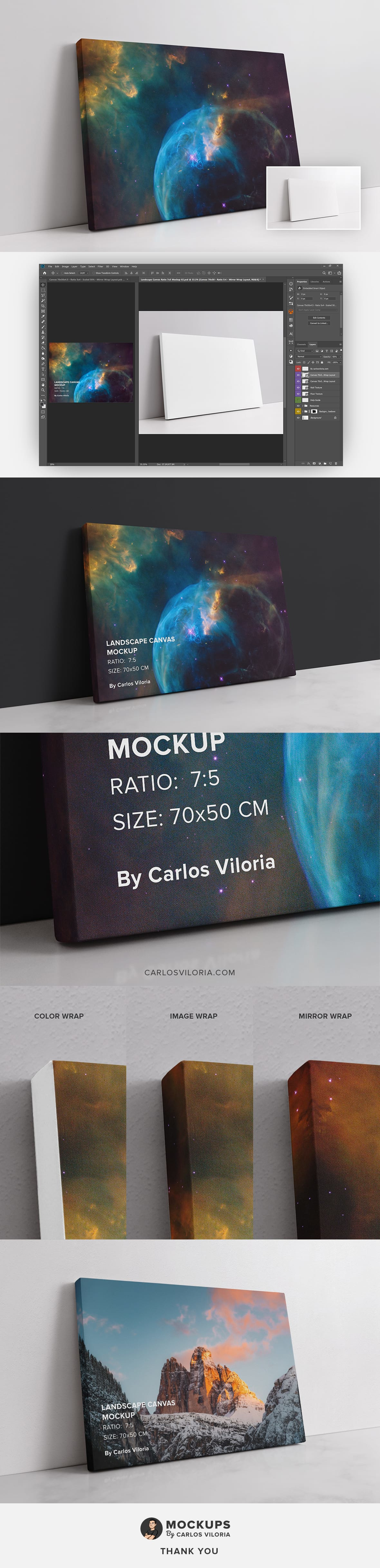 Landscape Canvas Ratio 7x5 Mockup 02