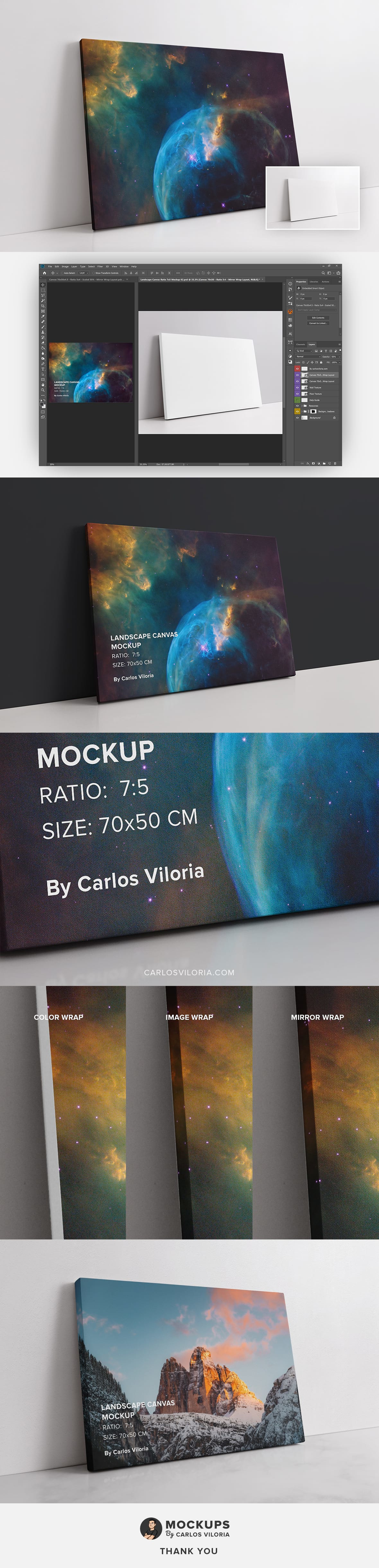 Landscape Canvas Ratio 7x5 Mockup 03